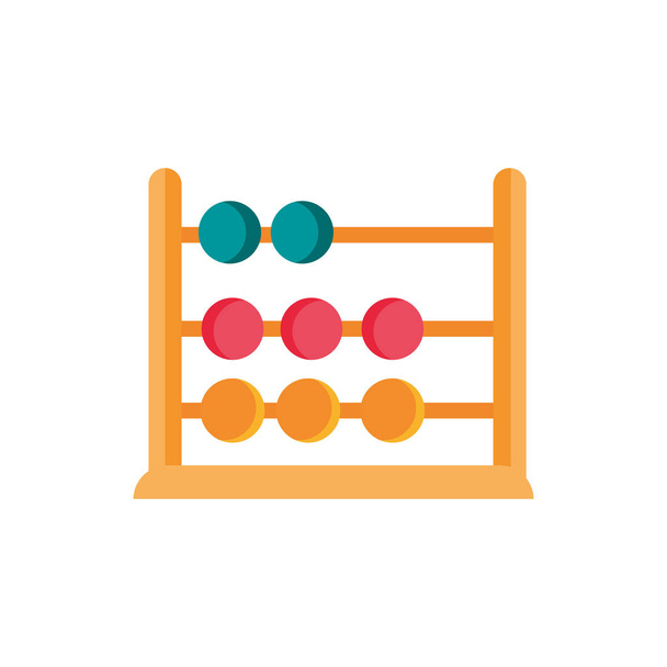 abacus escola e ícone de educação - Vetor, Imagem
