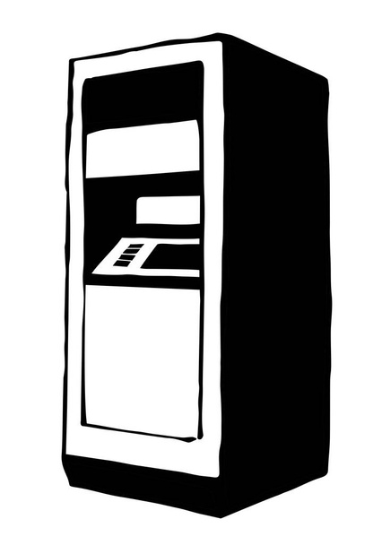 ATM cihaz simgesi. Vektör çizimi - Vektör, Görsel