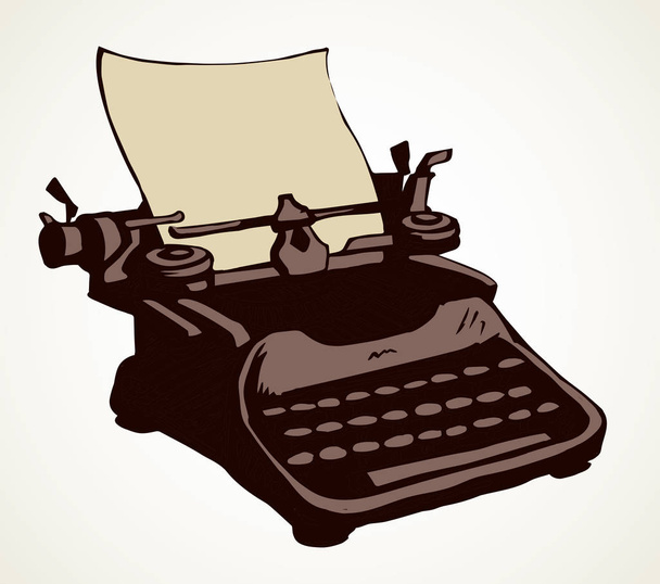 Klasický psací stroj. Ikona vektorové kresby - Vektor, obrázek
