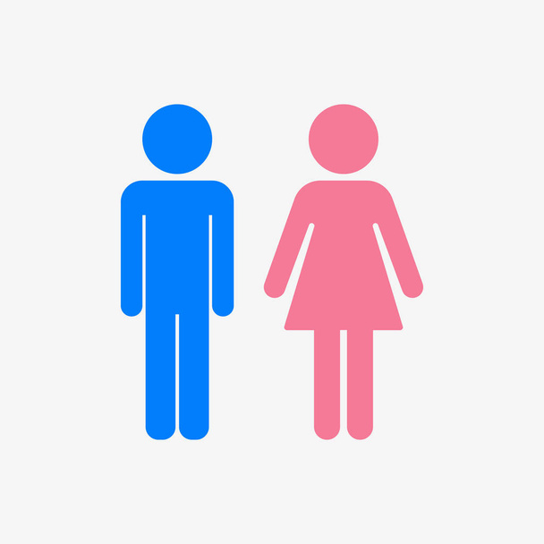 Ilustración vectorial de iconos masculinos y femeninos. Aislado
. - Vector, imagen