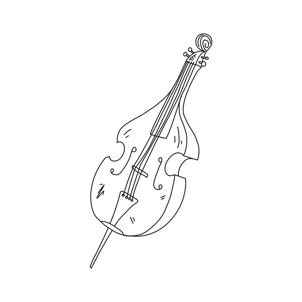 cognitive flyer double bass sketch hand drawn. - Vector, Image