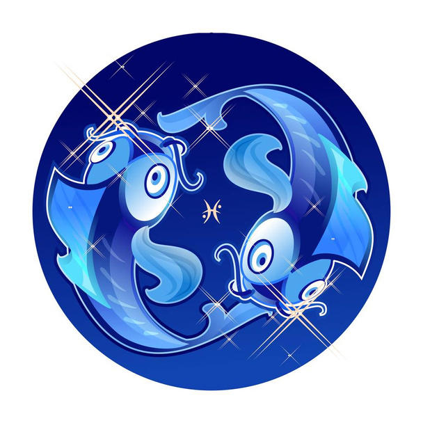 Pisces zodiac sign - Vector, Image