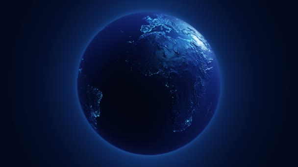 Abstrakcyjne tło z obrotem szarej Ziemi Globe, Animacja pętli płynnej  - Materiał filmowy, wideo