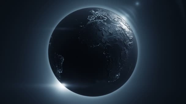 Abstract background with rotation of grey Earth Globe, Animation of seamless loop  - Footage, Video