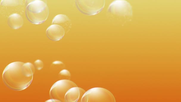 Animáció repülő szappanbuborékok színes háttérrel. Zökkenőmentes hurkok animációja. - Felvétel, videó