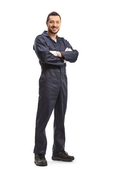 制服を着た男労働者の笑顔  - 写真・画像