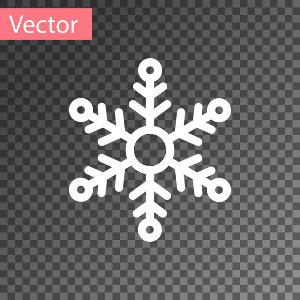 Witte Sneeuwvlok pictogram geïsoleerd op transparante achtergrond. Vector Illustratie - Vector, afbeelding