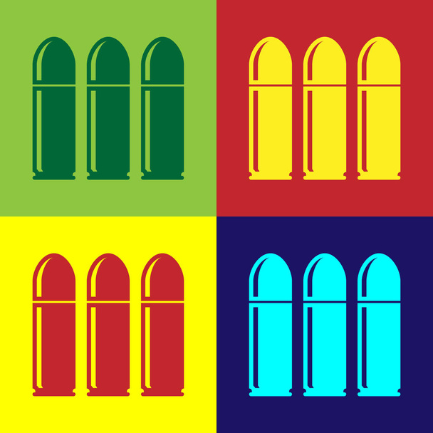 Icona Color Bullet isolata su sfondo a colori. Illustrazione vettoriale
 - Vettoriali, immagini