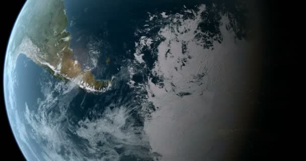 Orbite autour du pôle Sud Animation 3D 4K
 - Séquence, vidéo