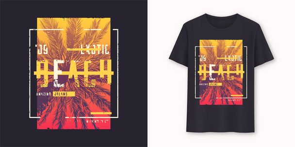 Florida exotic beach stylish graphic t-shirt vector design, typography - Vector, afbeelding
