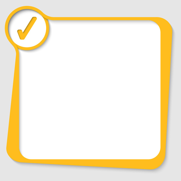 yellow text box with check box - Vecteur, image