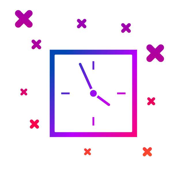 Color Clock icon isolated on white background. Time symbol. Gradient random dynamic shapes. Vector Illustration - Vektor, Bild
