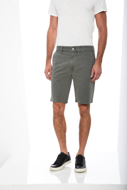 Men's Jogger Shorts with Zipper з білим фоном - Фото, зображення
