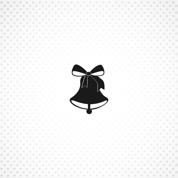 bell with bow-knot vector icon for mobile concept and web apps design. - Vector, Image