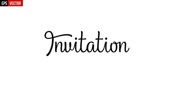 Invitation Typography - Vector, Image