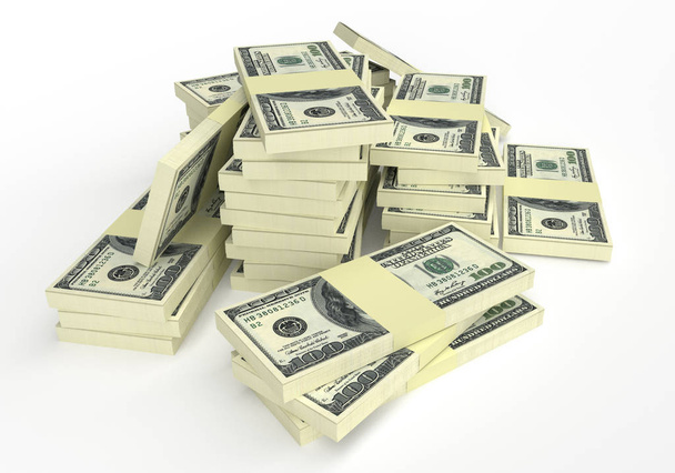 Money stack of dollars. Finance concepts - Фото, изображение