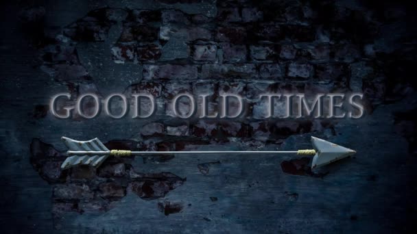 Street Sign the Way to Good old Times - Footage, Video