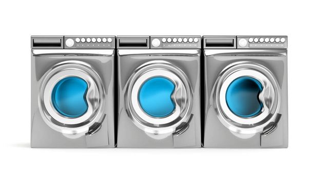 Washer. washing machine model. 3d illustration, 3d rendering. - Foto, Imagen