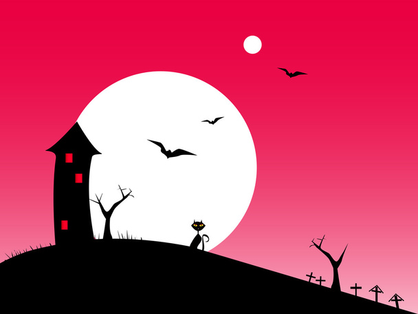 Noite de Halloween vermelho
 - Vetor, Imagem