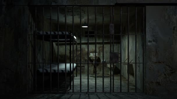 Gefängnis mit öffnender und schließender Tür. - Filmmaterial, Video