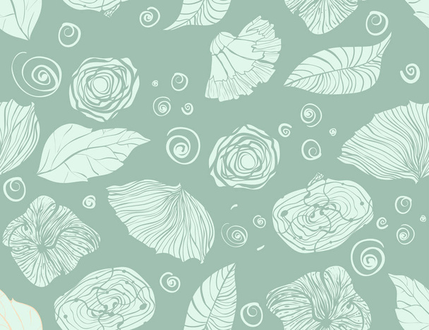  Seamless pattern,sketch flowers,floral pattern,chic vectors,print and pattern - Vektör, Görsel