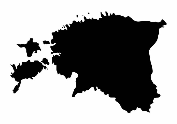 Estonia silhouette mappa
 - Vettoriali, immagini