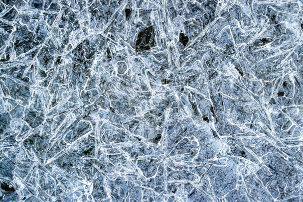 冬の氷の質感。dに対する霜の概要 - 写真・画像