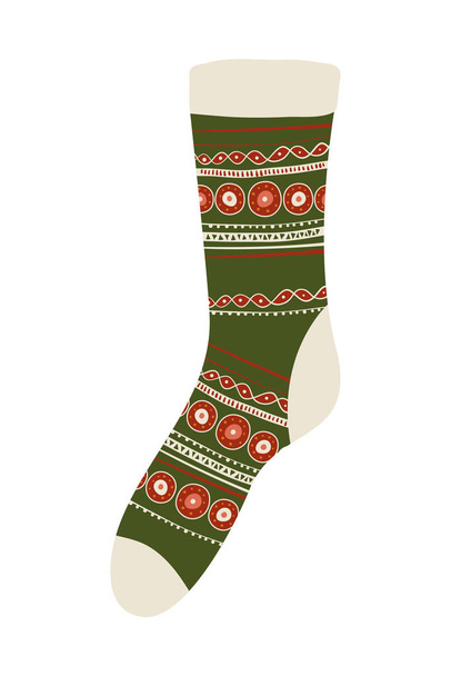 Hyvää joulua sukka vektori suunnittelu
 - Vektori, kuva