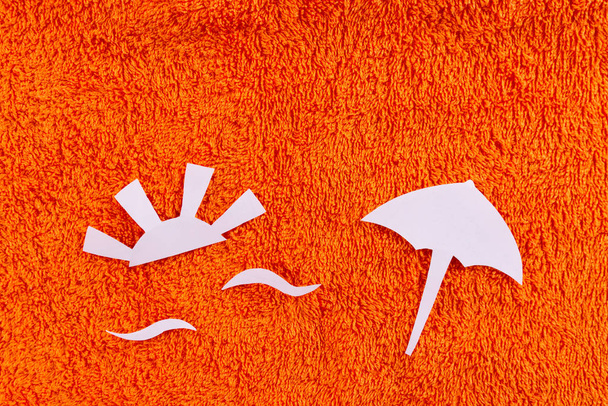 Cartoon styled beach umbrella - Photo, Image