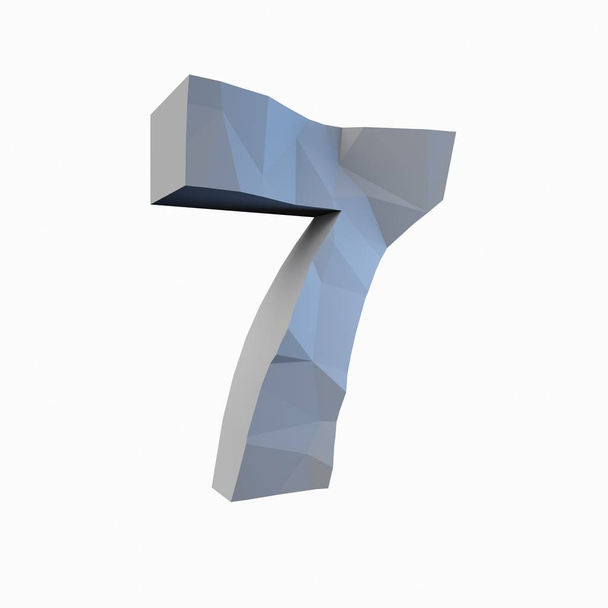 3d render. Relief numbers on a white background - Photo, Image