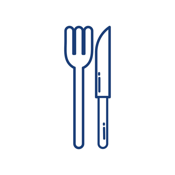 Isolated fork and knife icon vector design - Vector, Image