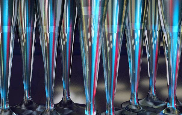 3D illusztráció jég szőlő üveg textúra ablakkal és fénnyel  - Fotó, kép