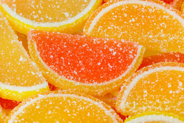 Sweet fruit lemon marmalade background - Photo, image
