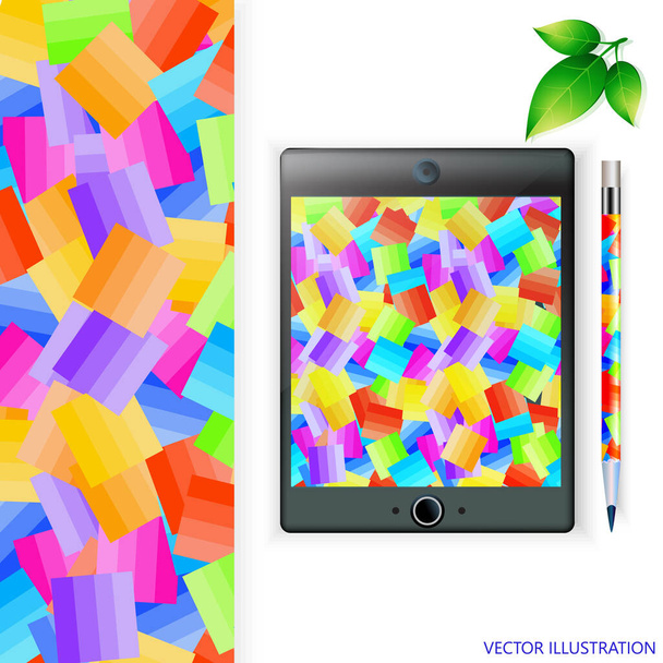 Background design with display project. Backdrop for tablet, telephone and computer. - Vector, Image