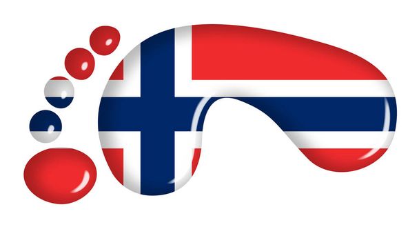 Flaga norweska na powierzchni - Zdjęcie, obraz
