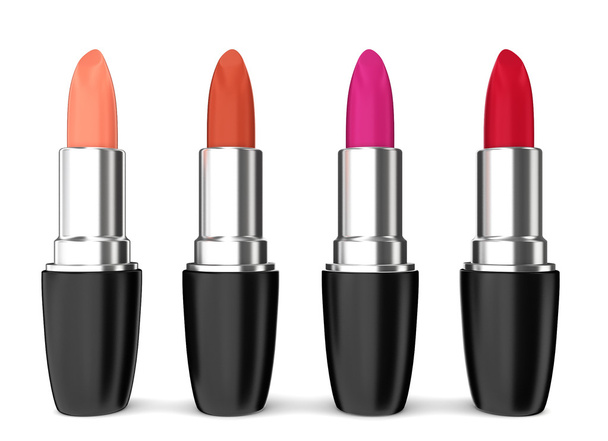 Set of lipsticks. Four different colours - Фото, зображення