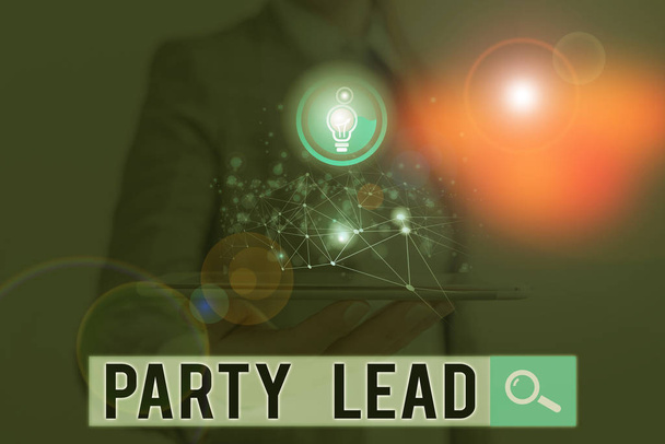 Texto de escritura de palabras Party Lead. Concepto empresarial para actuar como representante oficial de su partido político
. - Foto, imagen