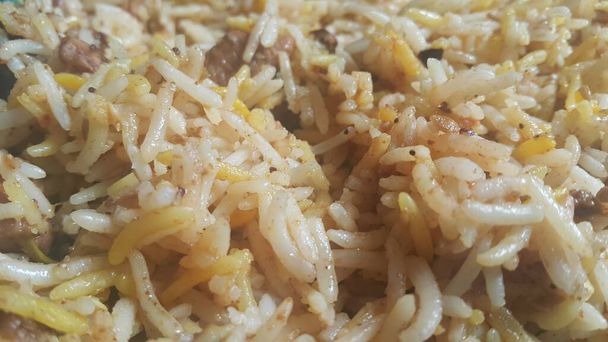 Basmati rice pulao or pulav with chana, or vegetable rice dish - Photo, Image