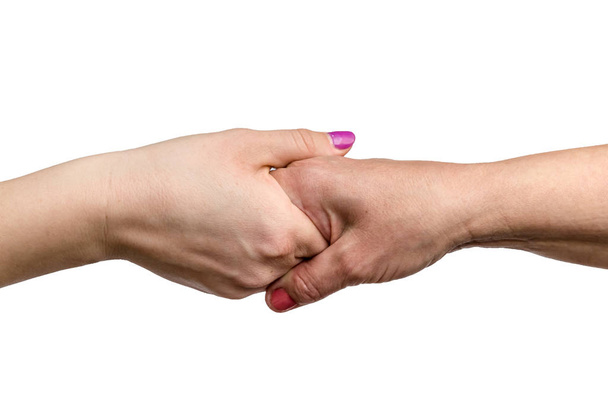 handshake and business people concepts isolated on white - Valokuva, kuva