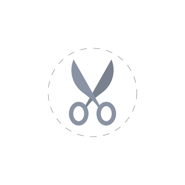 Scissors colored flat icon for mobile concept and web apps design. - Vector, Image