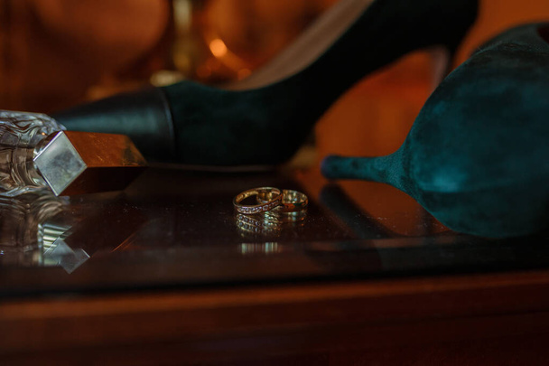 wedding accessories bride on the wedding day - Foto, imagen