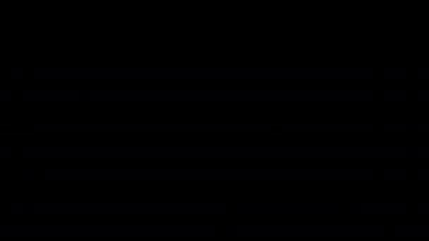 Ανεμοδαρμένο πλαίσιο νέον σε ένα απομονωμένο μαύρο φόντο. Υπεριώδες σύγχρονο φάσμα νέον φωτός. Ορθογώνιο με στρογγυλεμένες άκρες. Seamless loop laser show 3d καθιστούν - Πλάνα, βίντεο