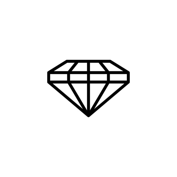 Піктограма шестикутного діамантового контуру є простим модним стилем. Векторний логотип дорогоцінного каміння
 - Вектор, зображення