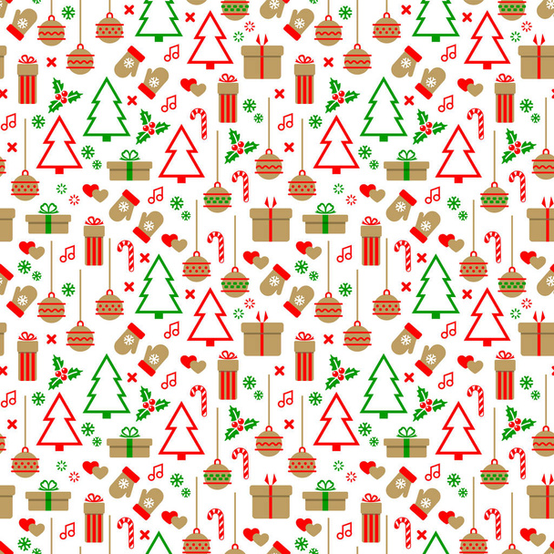 Christmas. Seamless background for gift wrapping. Vector illustration - Vector, Image