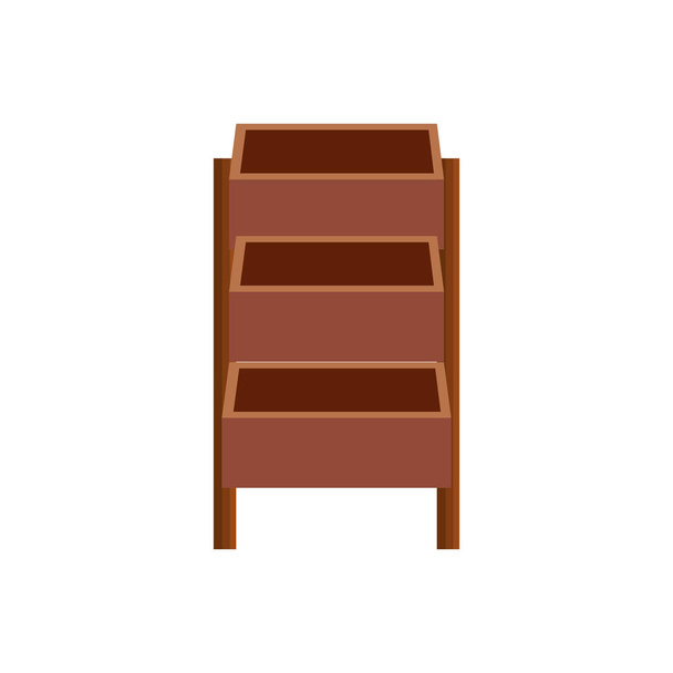 Isolated shop wood furniture vector design - Vetor, Imagem