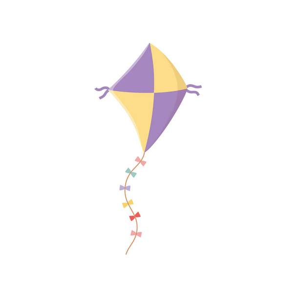 隔離された凧のおもちゃのベクトルデザイン - ベクター画像