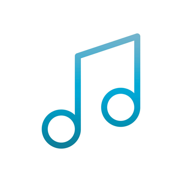 music note user interface blue gradient - Vector, Image