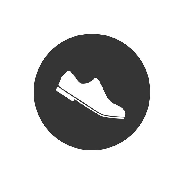 Icono de zapatos formales. Ilustración del calzado del hombre como un símbolo simple, de moda del signo para el diseño y los Web site, presentación o
 - Vector, imagen