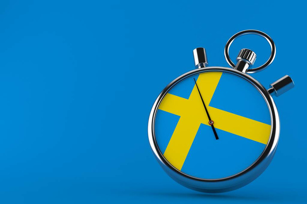 Sekuntikello Ruotsin lipun kanssa
 - Valokuva, kuva