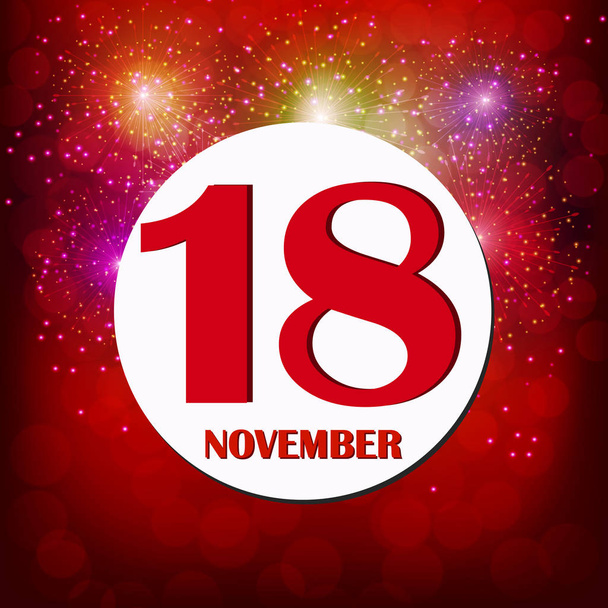 18 de noviembre icono. Para planificar un día importante
. - Foto, Imagen